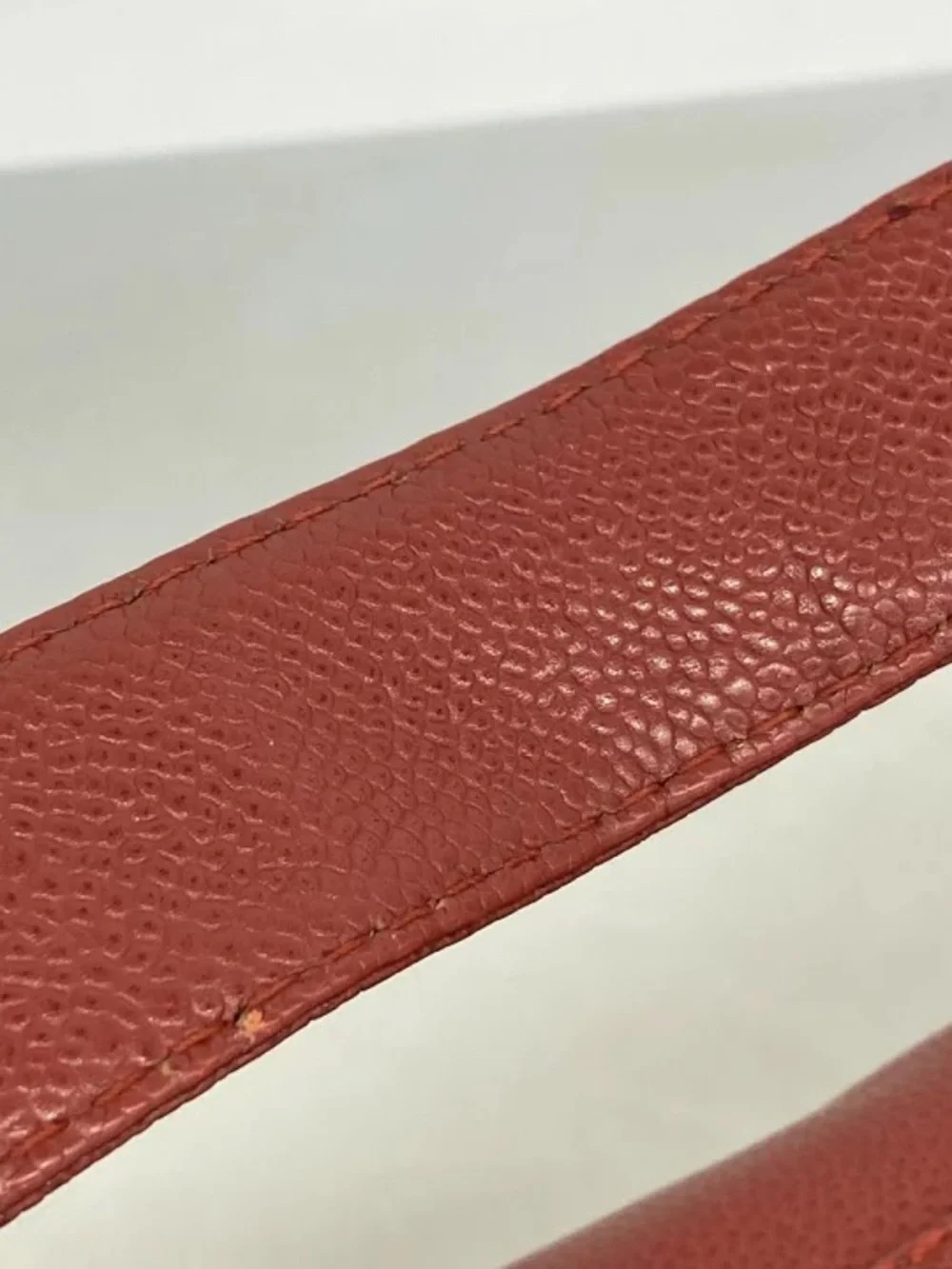 Authentic CHANEL mini red leather wood links mini bag